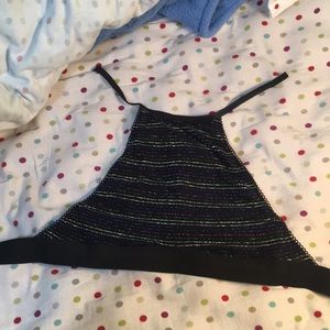 Black & multi stripe Victoria’s Secret bralette